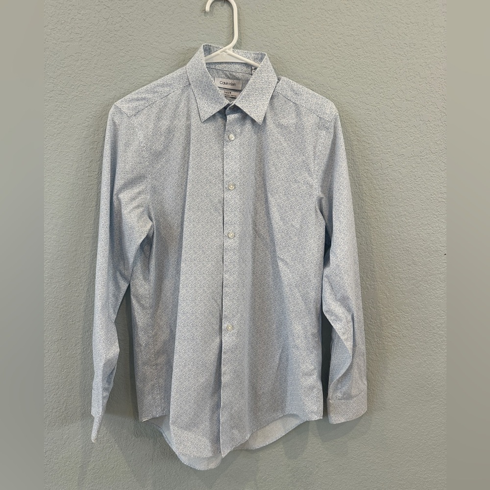 LN Men's Calvin Klein Steel+ Dress Shirt 15 32/33 - Medium